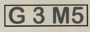 G 3 M5 (and logo) trademark logo