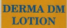 DERMA DM LOTION (and logo) trademark logo