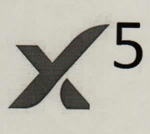 X 5 (and logo) trademark logo