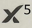 X 5 (and logo) trademark logo