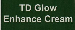 TD GLOW ENHANCE CREAM (and logo) trademark logo