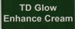 TD GLOW ENHANCE CREAM (and logo) trademark logo