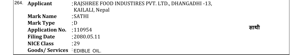 Original bulletin entry for SATHI