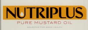 NUTRIPLUS PURE MUSTARD OIL (and logo) trademark logo