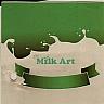 THE MILK ART (and logo) trademark logo