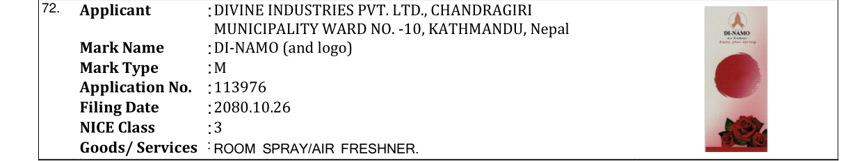 Original bulletin entry for DI-NAMO (and logo)