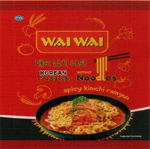 WAIWAI KOREAN FUSION (and logo) trademark logo