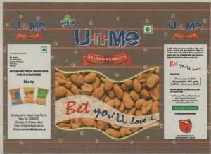U-N-ME SALTED PENUTS (and logo) trademark logo