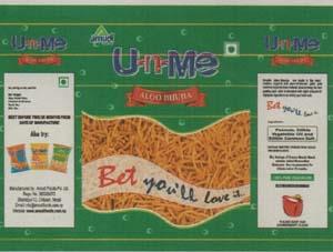 U-N-ME ALOO BHUJIA (and logo) trademark logo