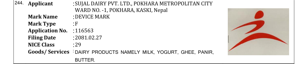 Original bulletin entry for DEVICE MARK