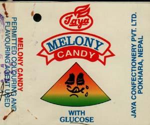 Jaya Melony Candy (and logo) trademark logo
