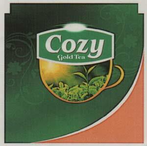 COZY GOLD TEA (and logo) trademark logo