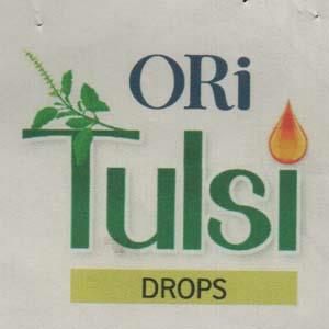 ORI TULSI DROPS (and logo) trademark logo