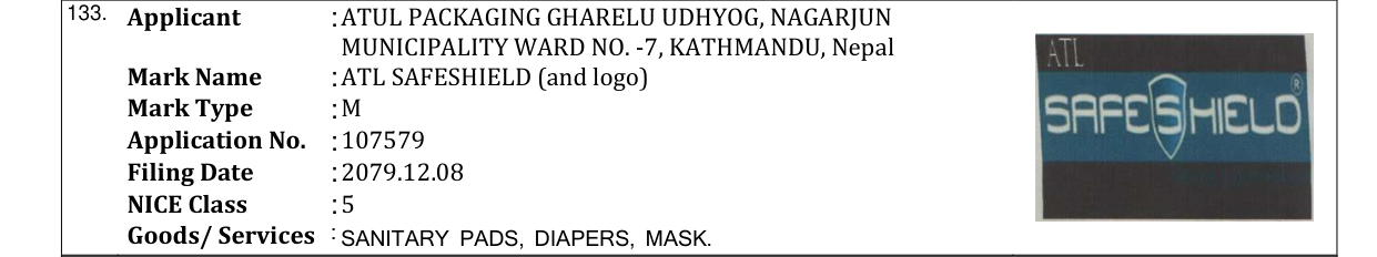 Original bulletin entry for ATL SAFESHIELD (and logo)