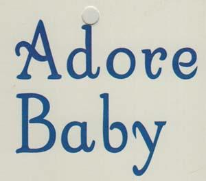 ADORE BABY (and logo) trademark logo