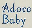 ADORE BABY (and logo) trademark logo