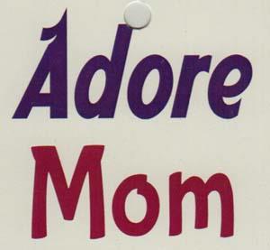 ADORE MOM (and logo) trademark logo
