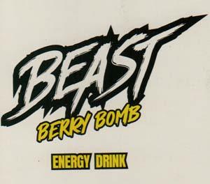 BEAST BERRY BOMB ENERGY DRINK (and logo) trademark logo