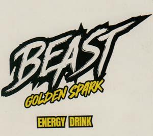 BEAST GOLDEN SPARK ENERGY DRINK (and logo) trademark logo