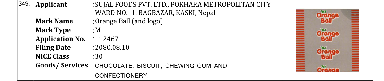 Original bulletin entry for Orange Ball (and logo)
