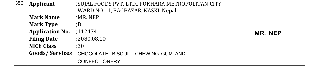 Original bulletin entry for MR. NEP