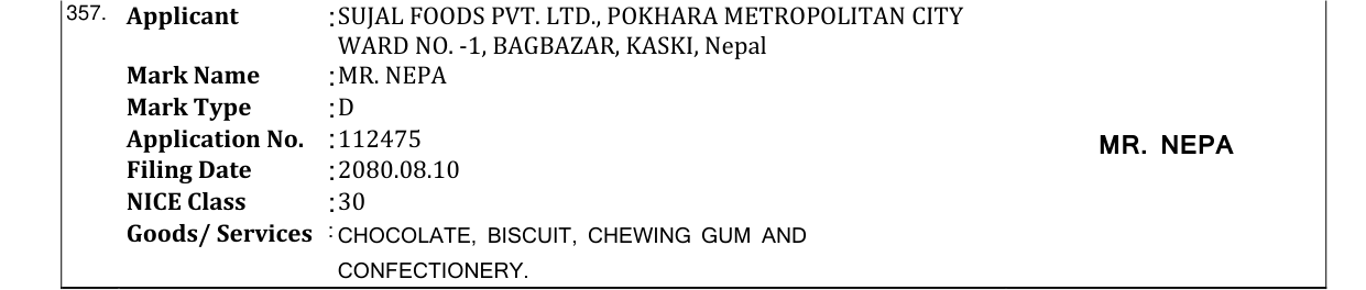 Original bulletin entry for MR. NEPA