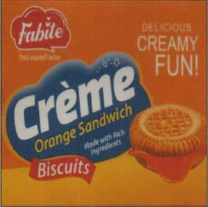 FABITE CREME (and logo) trademark logo