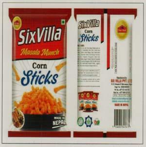 SIXVILLA CORN STICKS (and logo) trademark logo