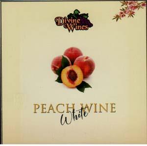 DIVINE WINES PEACH WINE WHITE (and logo) trademark logo