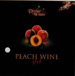 DIVINE WINES PEACH WINE RED (and logo) trademark logo