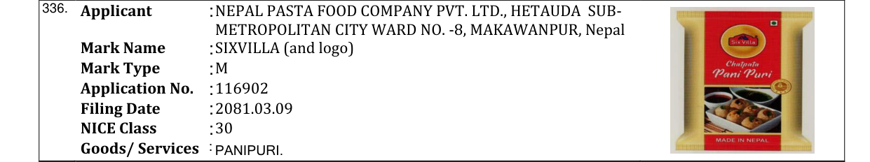 Original bulletin entry for SIXVILLA (and logo)