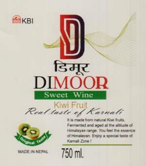 DIMOOR SWEET WINE KIWI FRUIT (and logo) trademark logo