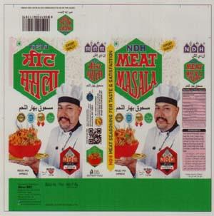NDH MEAT MASALA (and logo) trademark logo