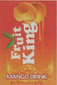 FRUIT KING MANGO DRINK (and logo) trademark logo