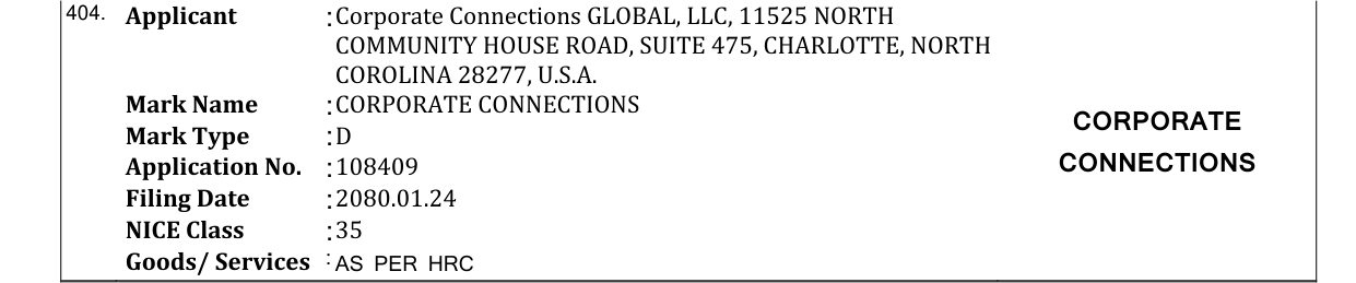 Original bulletin entry for CorporateConnections (Word only)