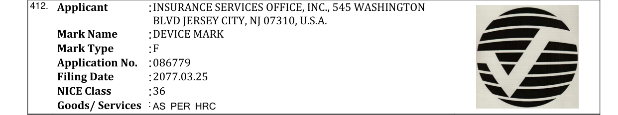 Original bulletin entry for DEVICE MARK