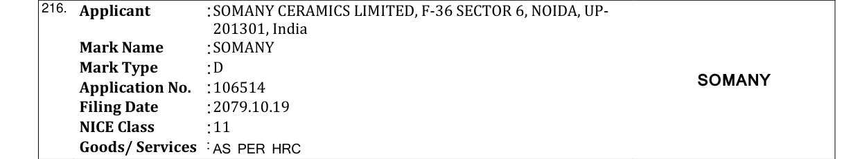 Original bulletin entry for SOMANY