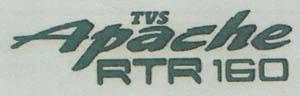 TVS APACHE RTR 160 (and logo) trademark logo