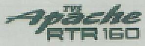 TVS APACHE RTR 160 (and logo) trademark logo
