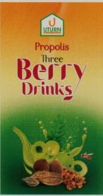 UTURN PROPOLIS THREE BERRY DRINKS (and logo) trademark logo