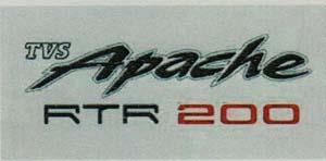 TVS APACHE RTR 200 (and logo) trademark logo