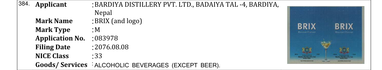 Original bulletin entry for BRIX (and logo)