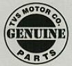 TVS MOTOR CO. GENUINE PARTS (and logo) trademark logo