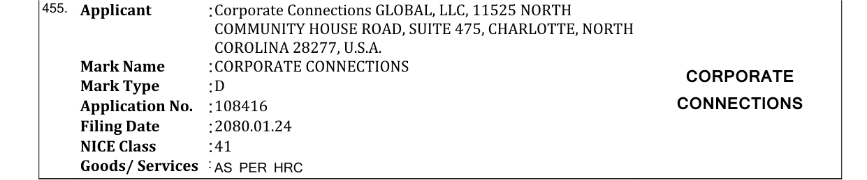 Original bulletin entry for CorporateConnections (Word only)