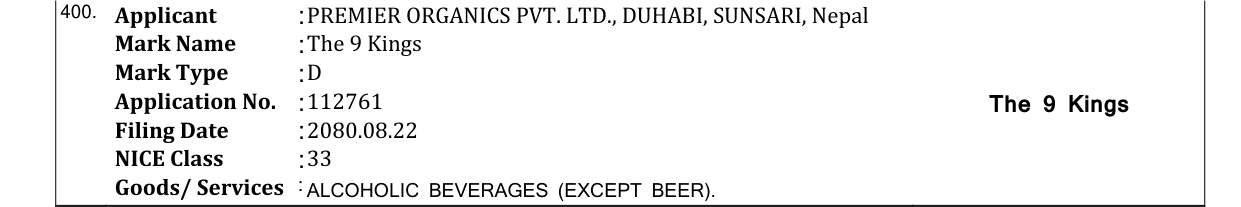 Original bulletin entry for The 9 Kings