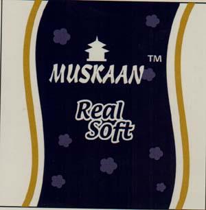 MUSKAN REAL SOFT (and logo) trademark logo