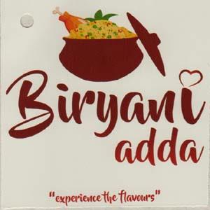 BIRYANI ADDA (and logo) trademark logo