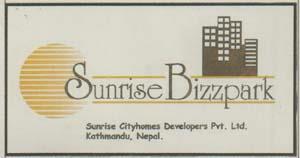 SUNRISE BIZZPARK (and logo) trademark logo