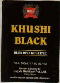 KHUSHI BLACK (and logo) trademark logo