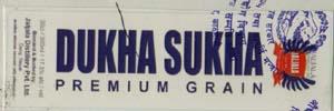 DUKHA SUKHA PREMIUM GRAIN (and logo) trademark logo